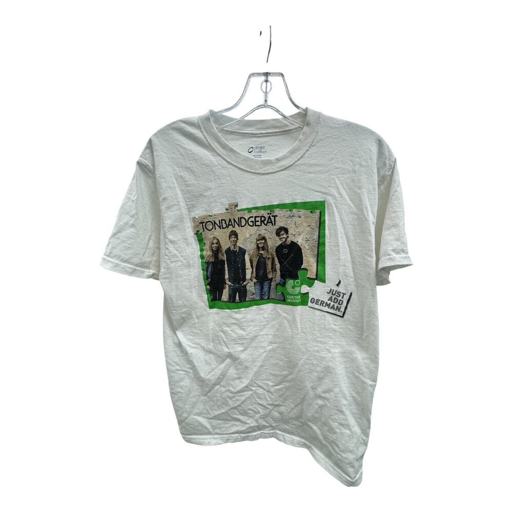 Tonbandgerat German Indie Pop Band 2014 US Tour 2 Sided T Shirt Medium White